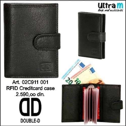 Creditcard case Double D Art. 02C911 001 RFID Crni