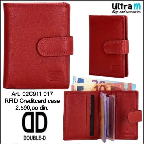Creditcard case Double D Art. 02C911 017 RFID Crveni