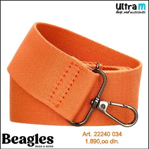 Fashion shoulder strap Beagles Art. 22240 034 Narandžasti 38 mm