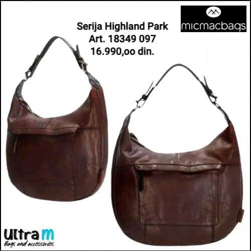 Zenska kožna tašna MICMACBAGS Art. 18349 097 Braon