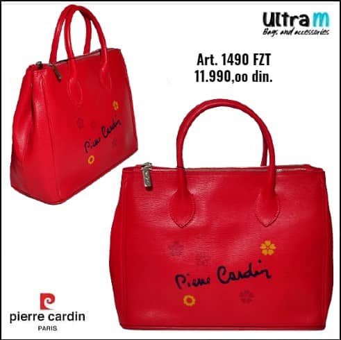 Zenska kožna tašna Pierre Cardin Art. 1490 FZT Crvena sa dva lica