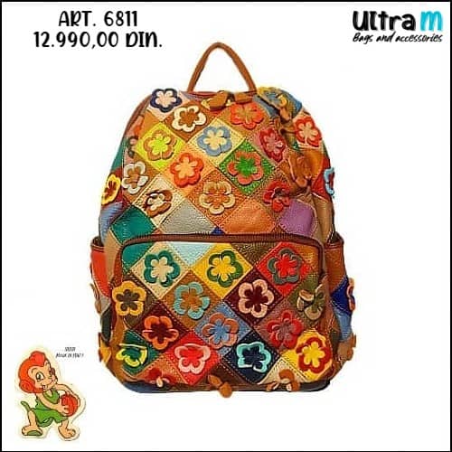 Zenska kožna tašna Sissi bags Art. 6811 195 Ranac multikolor