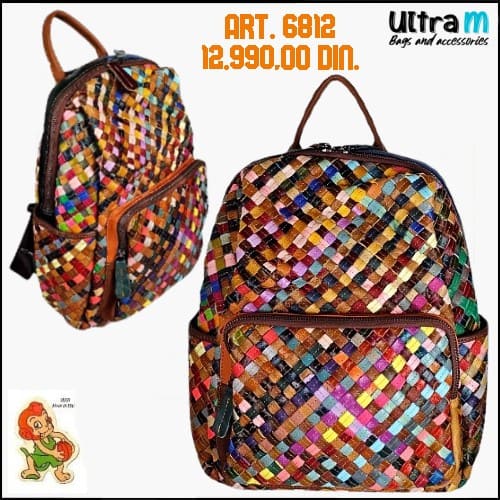 Zenska kožna tašna Sissi bags Art. 6812 195 Ranac multikolor