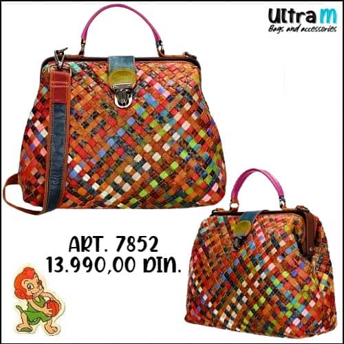 Zenska kožna tašna Sissi bags Art. 7852 195 Unikat multikolor