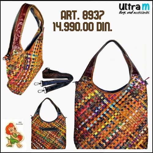 Zenska kožna tašna Sissi bags Art. 8937 195 Multikolor sa 2 lica