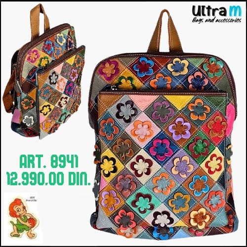 Zenska kožna tašna Sissi bags Art. 8941 195 Ranac multikolor