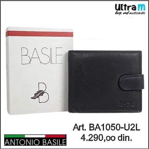 Muški novčanik Basile Art. 1050-U2L Nero koža