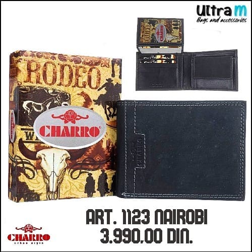 Muški novčanik Charro Art. 1123 Nairobi Nero