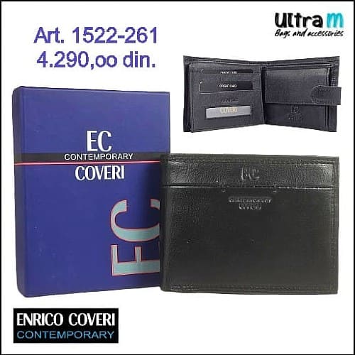 Muški novčanik EC Contemporary Coveri Art. 1522-261 Nero koža