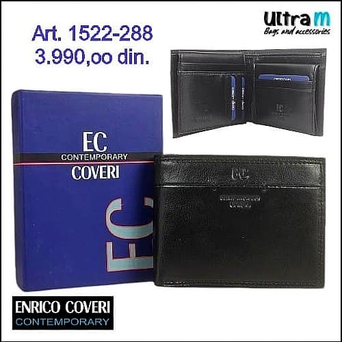 Muški novčanik EC Contemporary Coveri Art. 1522-288 Nero koža