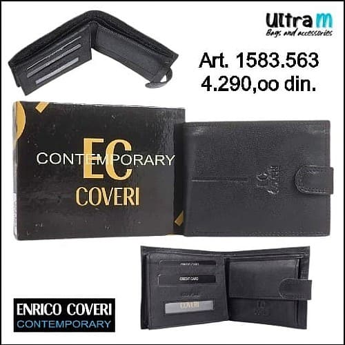 Muški novčanik EC Contemporary Coveri Art. 1583.563 Nero koža
