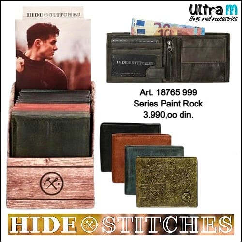 Muški novčanik Hide & Stitches Art. 18765 999 Pain Rock RFID koža