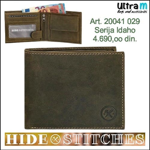Muški novčanik Hide & Stitches Art. 20041 029 Idaho RFID maslinasti