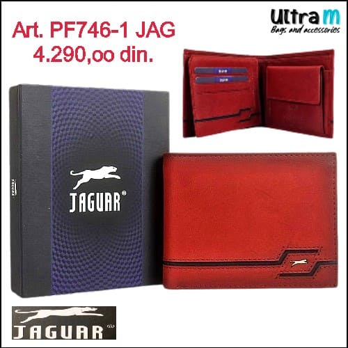 Muški novčanik Jaguar Art. PF746-1 JAG Rosso