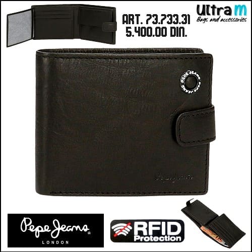 Muški novčanik Pepe Jeans Art. 73.733.31 Badge crni