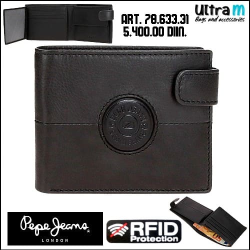 Muški novčanik Pepe Jeans Art. 78.633.31 Cracker crni