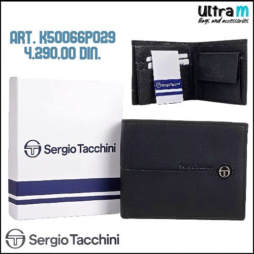 Muški novčanik Sergio Tacchini Art. K50066P029 Koža crni
