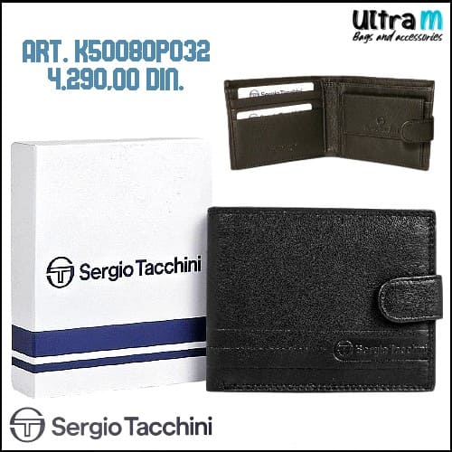Muški novčanik Sergio Tacchini Art. K50080P032 Koža crni