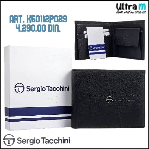Muški novčanik Sergio Tacchini Art. K50112P029 Koža crni