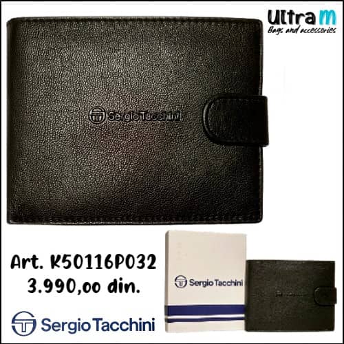 Muški novčanik Sergio Tacchini Art. K50116P032 Koža crni