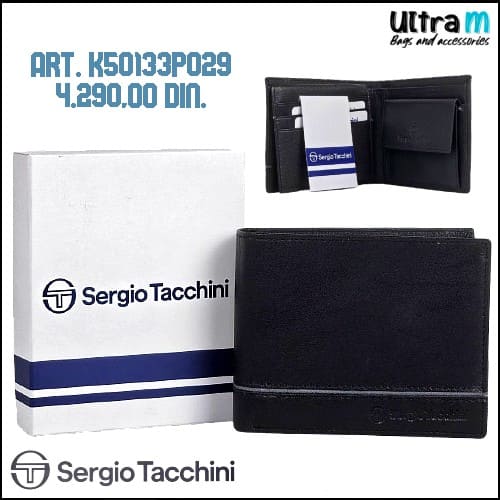 Muški novčanik Sergio Tacchini Art. K50133P029 Koža crni