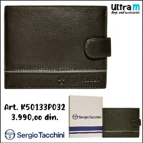 Muški novčanik Sergio Tacchini Art. K50133P032 Koža crni