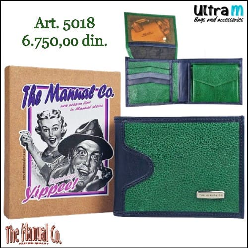 Muški novčanik The Manual Co Art. 5018 Zeleni