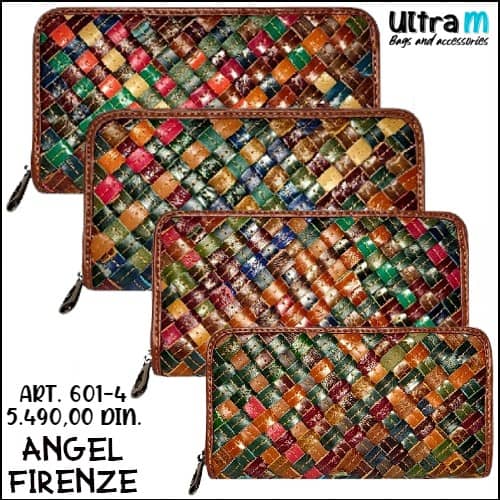 Zenski novčanik Angel Firenze Art. 601-4 Unikat multikolor koža