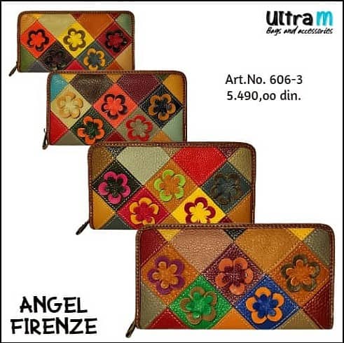 Zenski novčanik Angel Firenze Art. 606-3 Unikati multikolor koža