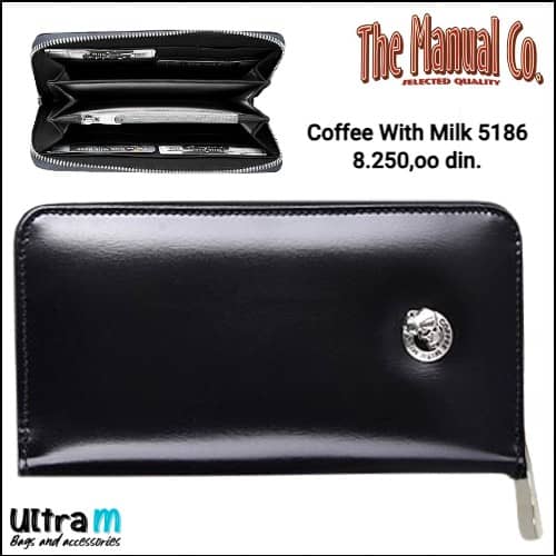 Zenski novčanik Coffee With Milk by Manual Art. 5186 Crni visoki sjaj