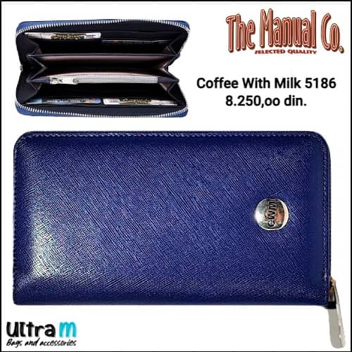 Zenski novčanik Coffee With Milk by Manual Art. 5186 Plavi presa