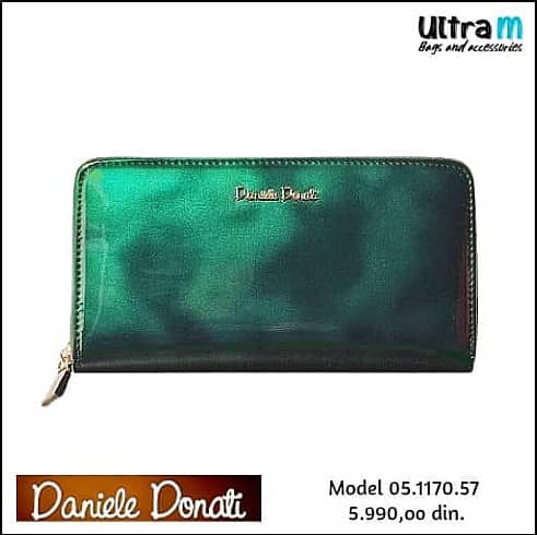 Zenski novčanik Daniele Donati Art. 05.1170.57 Koža zeleni lak