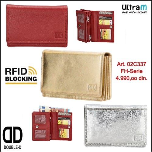 Zenski novčanik Double D Art. 02C337 FH-Serie RFID kožni