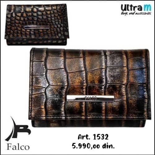 Zenski novčanik Falco House Art. 1532 Braon kroko koža