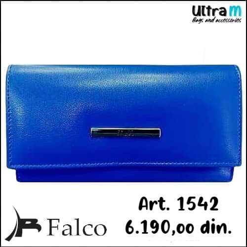 Zenski novčanik Falco House Art. 1542 Koža indigo plavi