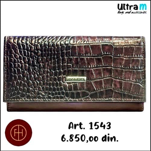 Zenski novčanik Falco House Art. 1543 Koža braon kroko