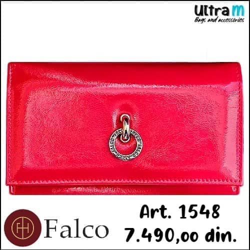 Zenski novčanik Falco House Art. 1548 Crveni lak koža