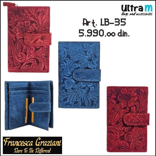 Zenski novčanik Francesca Graziani Art. LB-35 Koža floral print