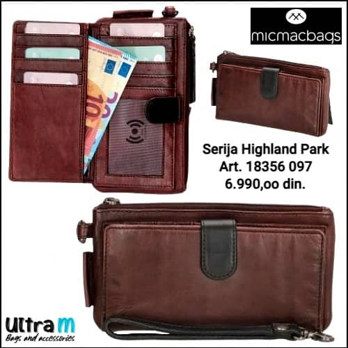 Zenski novčanik MICMACBAGS Art. 18356 097 Highland Park Koža