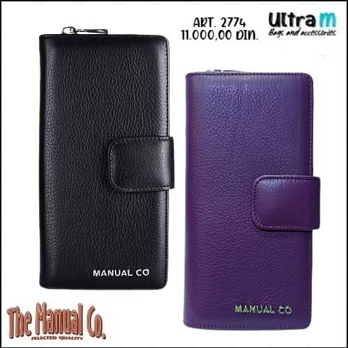 Zenski novčanik The Manual Co Art. 2774 Crni i ljubičasti