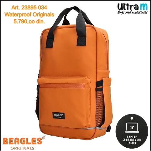 Ranac Beagles Originals Art. 23895 034 Waterproof originals laptop 15'' narandžasti