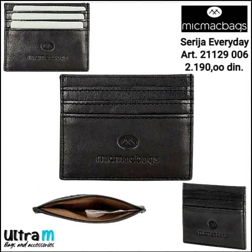 Creditcard case MICMACBAGS Art. 21129 001 Everyday Koža