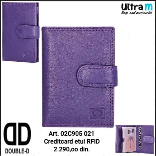 Creditcard etui Double D Art. 02C905 021 RFID Ljubičasti