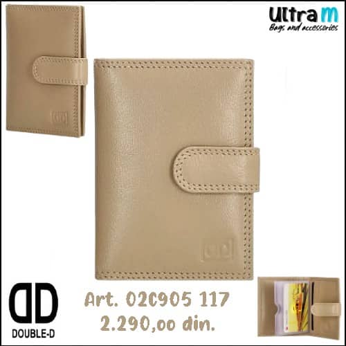 Creditcard etui Double D Art. 02C905 117 RFID Taupe