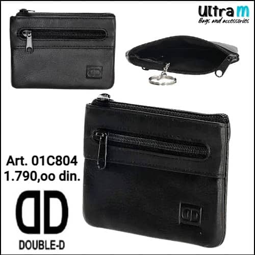 Etui za ključeve Double-D Key Case 01C804 001 Koža crni