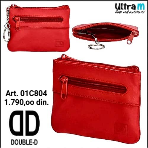Etui za ključeve Double-D Key Case 01C804 017 Koža crveni