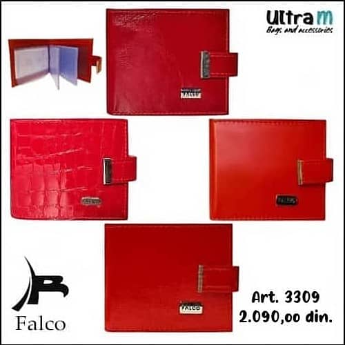 Folder za kartice Falco House Art. 3309 Crveni koža