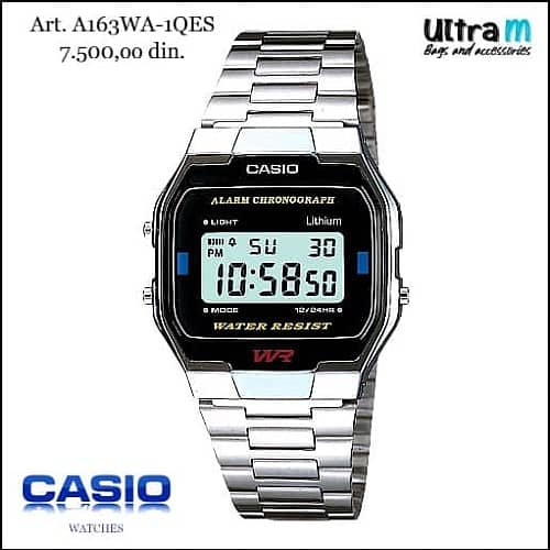 Muški ručni sat Casio Art. A163WA-1QES Vintage