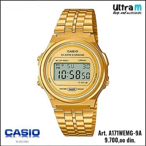 Muški ručni sat Casio Art. A171WEMG-9A Digitalni Vintage