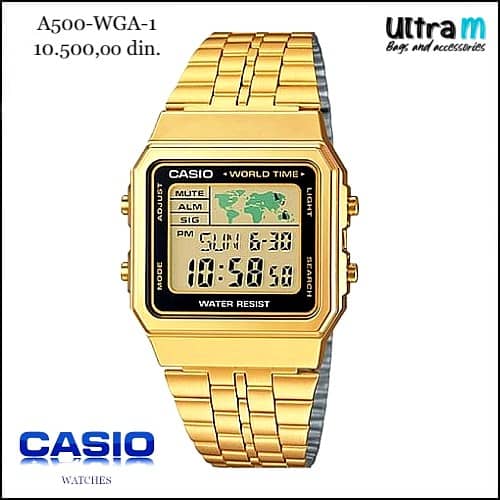 Muški ručni sat Casio Art. A500WGA-1 Digitalni Vintage